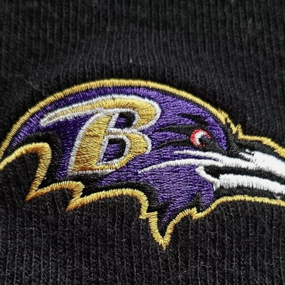 NFL Baltimore Ravens Knit Uncuffed Beanie Hat Black - Picture 5 of 5